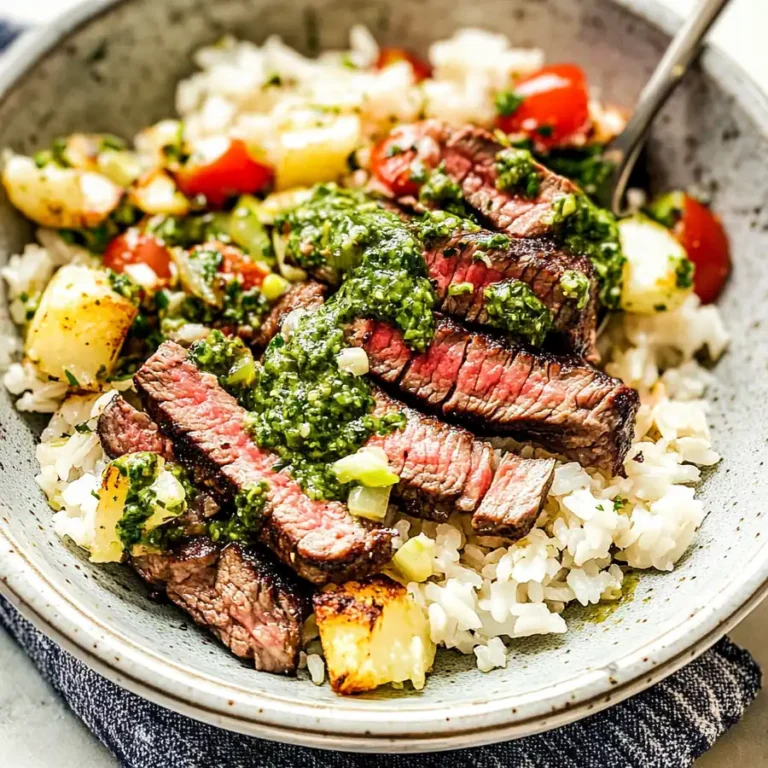 Unbeatable Irresistible Skirt Steak Rice Bowls with Chimichurri Sauce — 30-Min Family Dinner Everyone Loves