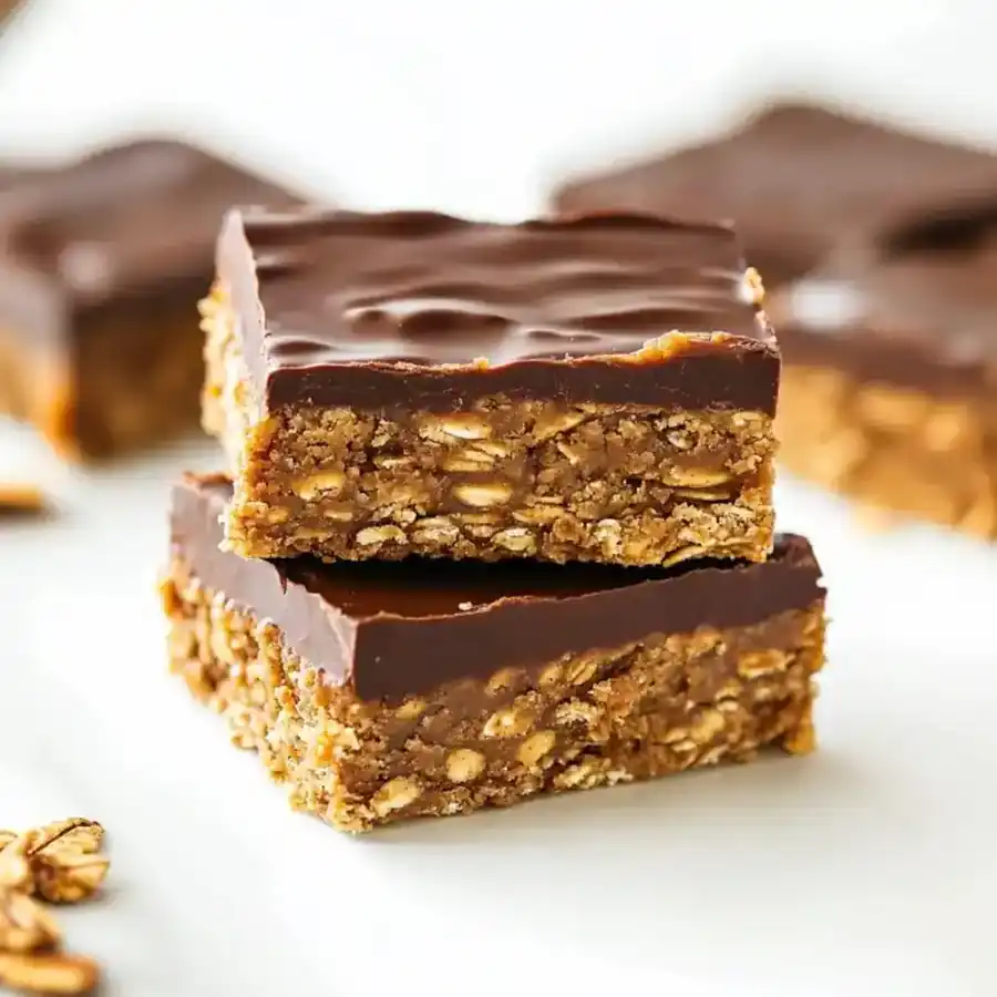 No-Bake Chocolate Peanut Butter Oat Bars