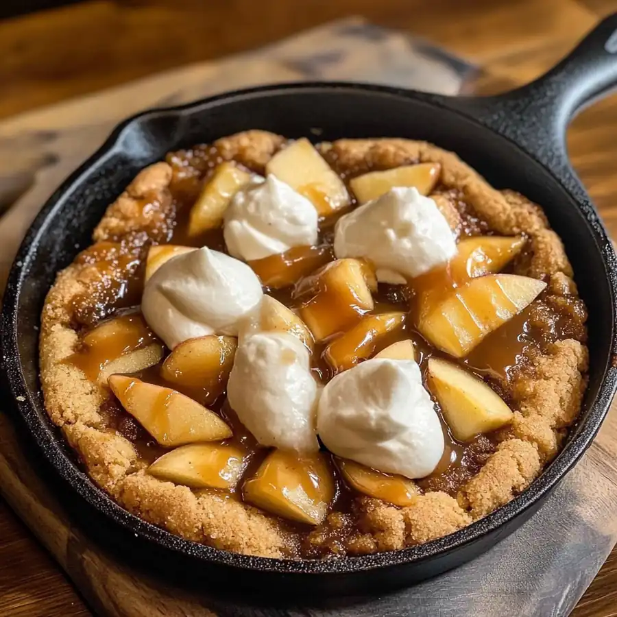 Next-Level Irresistible Caramel Apple Cookie Skillet Delight — 30-Min Family Dinner Everyone Loves