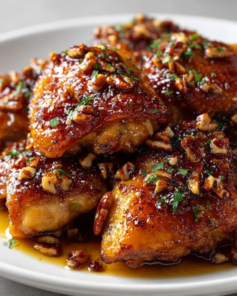 Maple Bourbon Pecan Chicken: Sticky, Sweet & So Delicious