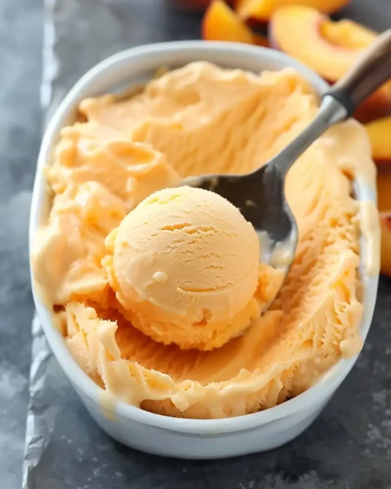 Creamy No-Churn Peach Sorbet: No Machine Required!