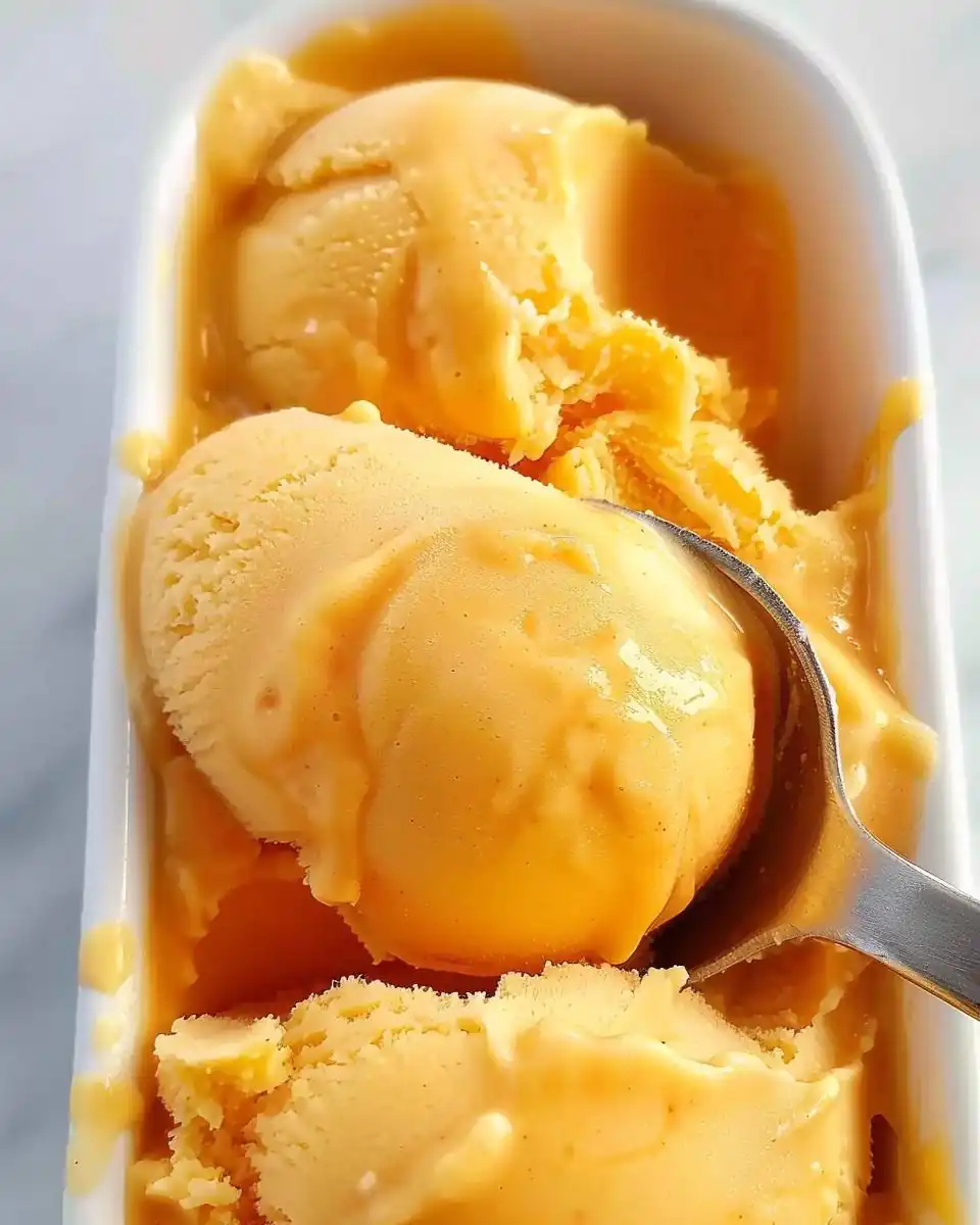 Creamy No-Churn Peach Sorbet: No Machine Required!