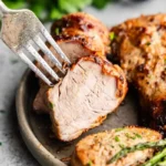 Juicy Air Fryer Pork Tenderloin with Garlic Mustard Glaze