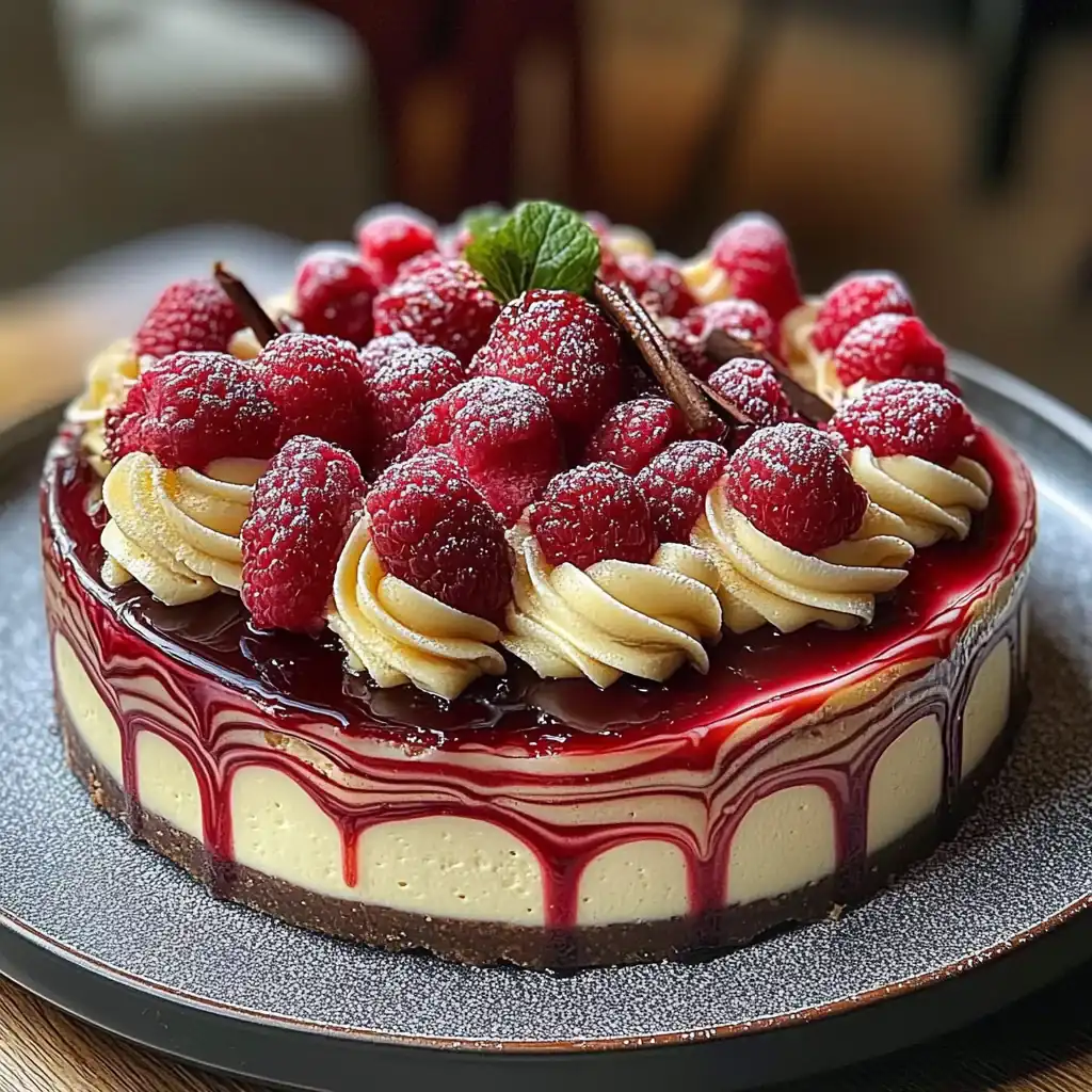 Elegant White Chocolate Raspberry Cheesecake: The Ultimate Dessert Showstopper