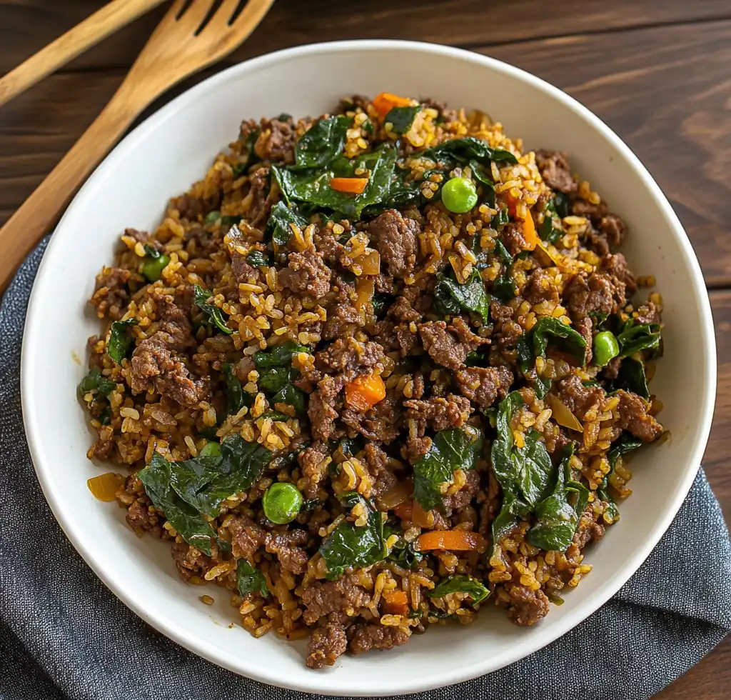 Slow Cooker Korean Beef & Spinach Rice: Ultimate Comfort Food