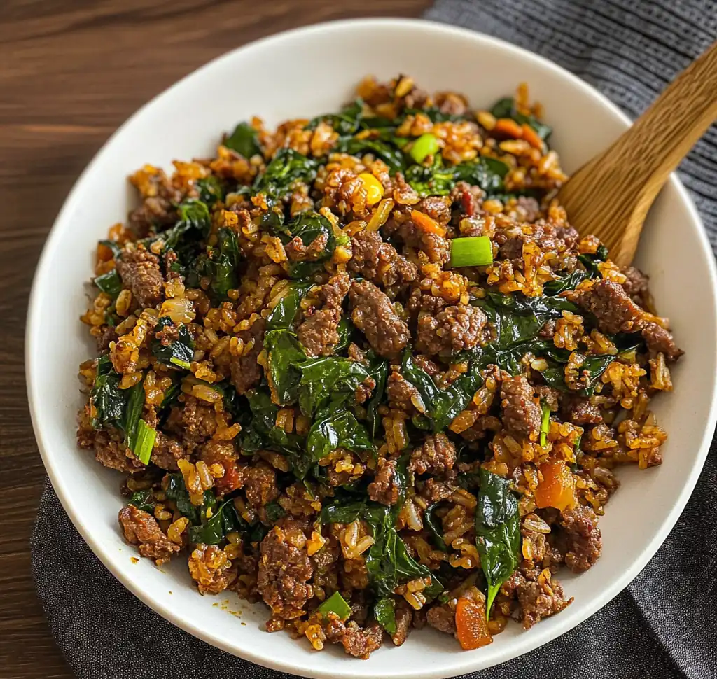 Slow Cooker Korean Beef & Spinach Rice: Ultimate Comfort Food