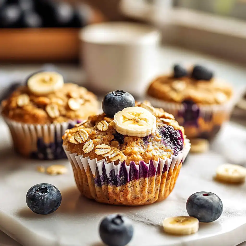 Wholesome Blueberry Banana Oatmeal Muffins for Healthy Mornings