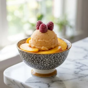 The Ultimate No-Churn Peach Sorbet for Hot Summer Days