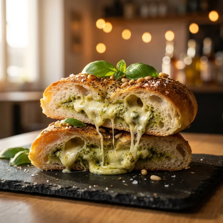 Herb Cheese Bread With Green Pesto Cream Cheese Swirl | Easy Savory Bread Recipe