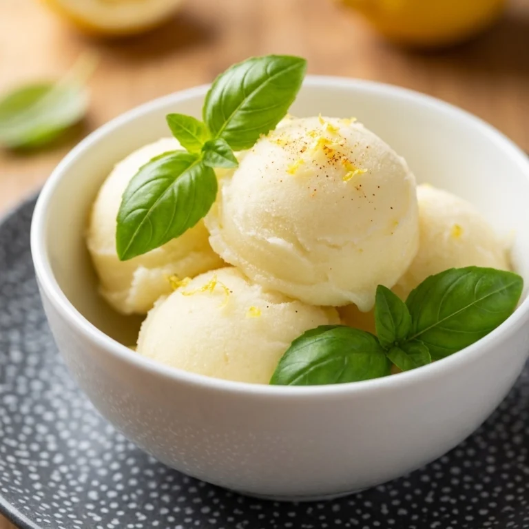 Zesty Lemon Basil Sorbet: The Ultimate Summer Cooler