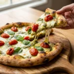Pesto Pizza Recipe With Cherry Tomato Mosaic | Easy Gourmet Homemade Pizza