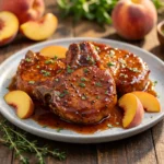 Flavorful Peach Bourbon BBQ Glazed Pork Chops Recipe Easy and Perfect for Summer | BBQ Pork Chops
