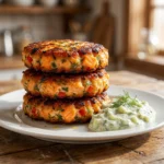 Salmon Patty Recipe With Dill Green Tartar Swirl | Easy Homemade Salmon Cakes
