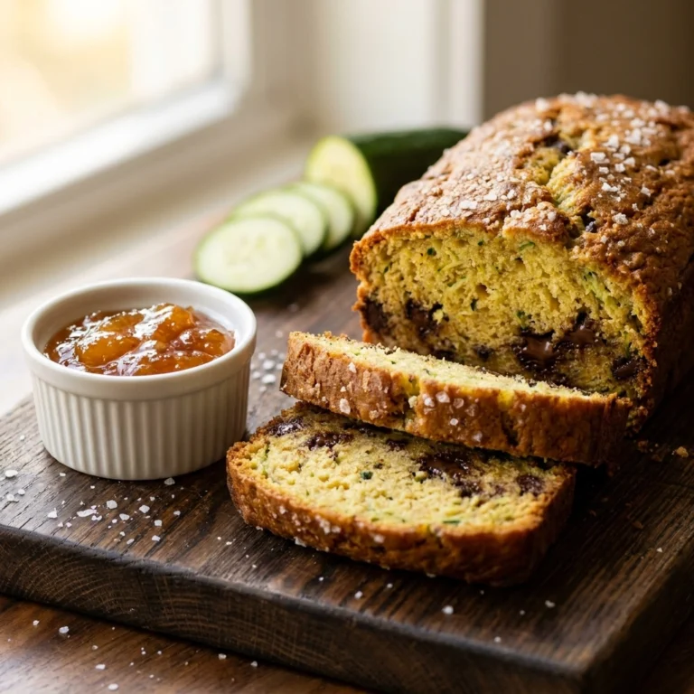 Cozy Brown Butter Chocolate Chip Zucchini Bread Recipe with Sea Salt Perfect for Fall | Best Zucchini Bread