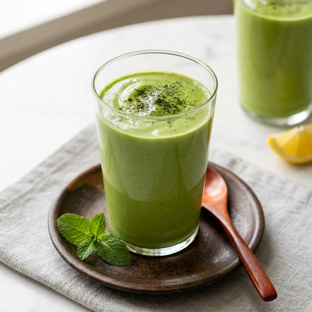 The 'I Actually Like Veggies Now' Creamy Green Tea Smoothie | Healthy Green Smoothie