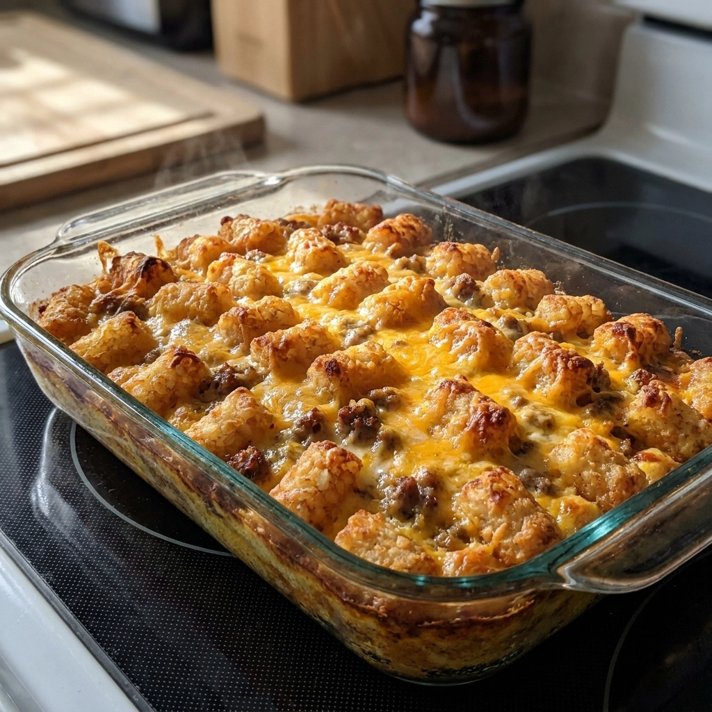 Hearty Sausage and Tater Tot Casserole: A Comfort Food Classic | Easy Family Dinner Idea