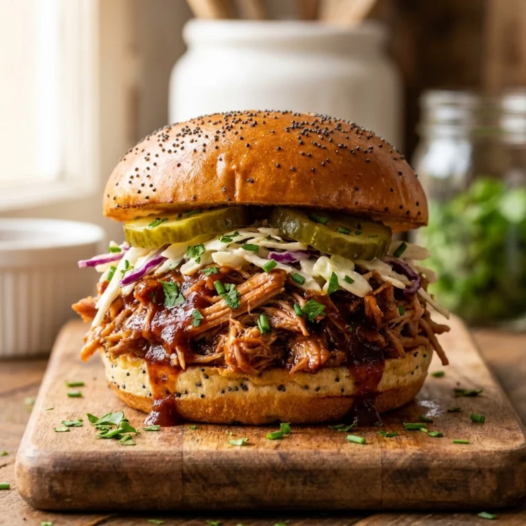 Tender BBQ Pulled Pork Sandwiches Recipe Slow Cooker | Easy Crockpot Pork BBQ