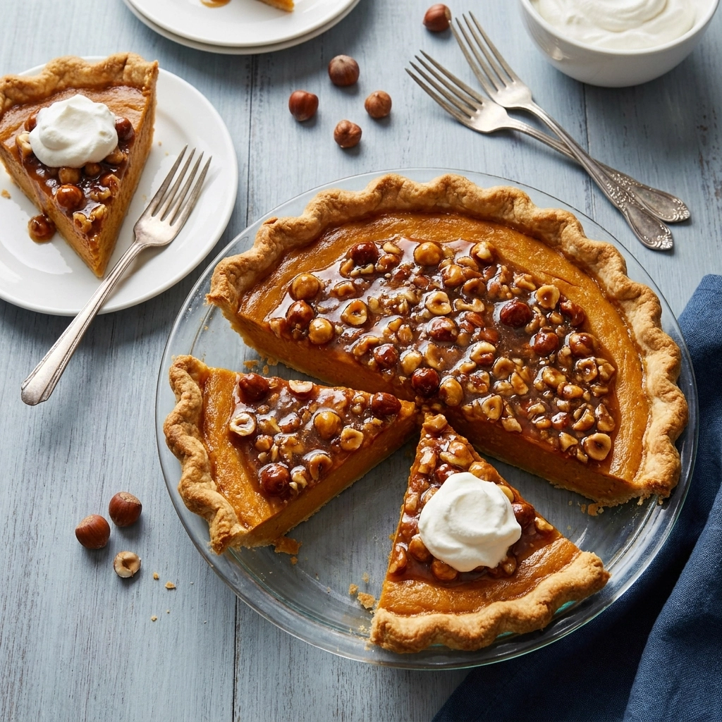 The Ultimate Pumpkin Pie with Nut Praline Crunch | Best Fall Dessert Recipe