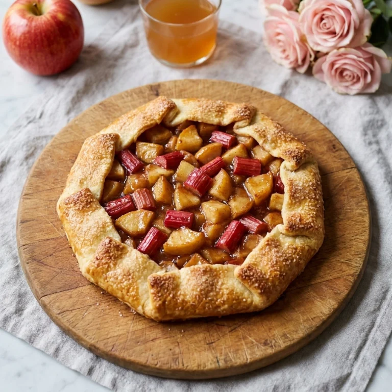 Rustic Apple Rhubarb Galette: A Study in Tart and Sweet Balance | Easy Fruit Galette