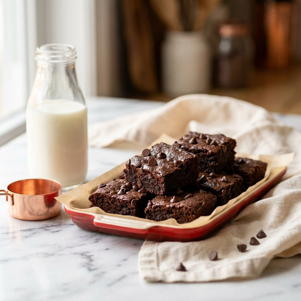Fudgy Gluten Free Applesauce Brownies | Easy Healthy Dessert Recipe