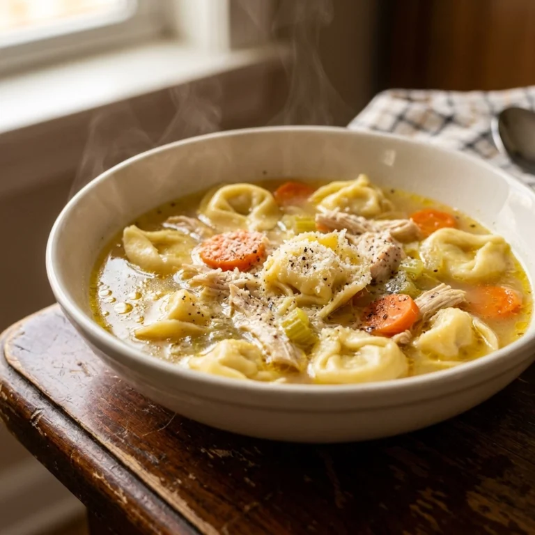 Easy Tortellini Soup with Chicken Broth Recipe | Quick Comfort Food Dinner