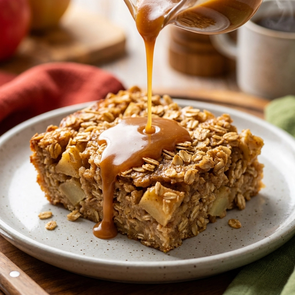 Caramel Apple Oatmeal Bake: A Cozy Autumn Adventure | Healthy Fall Breakfast Bake