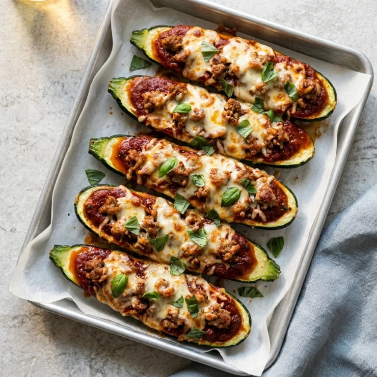Sausage Stuffed Zucchini Boats | Easy Low Carb Dinner Recipe