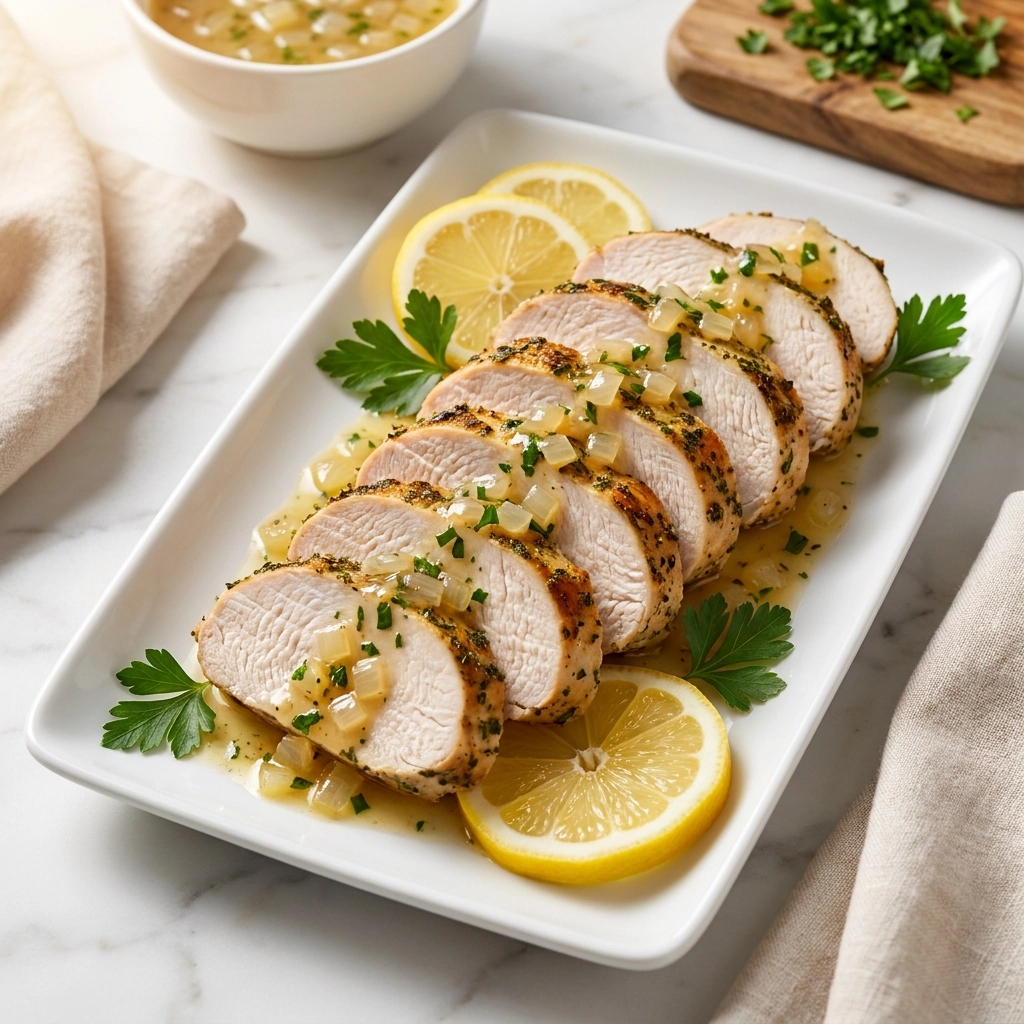 Slow Cooker Turkey Tenderloin with Garlic and Herbs | Healthy Dinner Idea