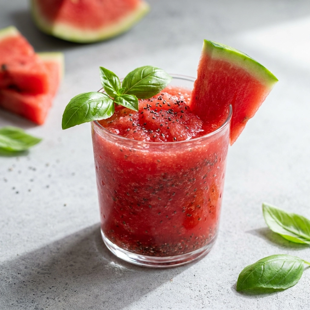 Refreshing Watermelon Basil Chia Fresca | Easy Summer Watermelon Drink Recipe