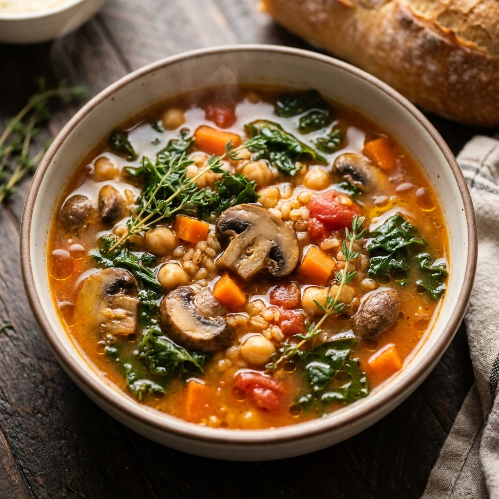Creamy High-Protein Gluten-Free Chicken and Kale Soup | Healthy Meal Prep Idea