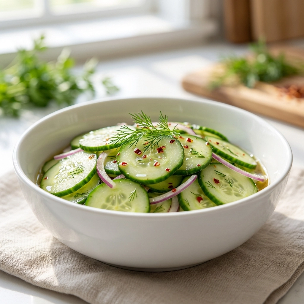 The Ultimate Crisp Fresh Cucumber Salad | Easy Summer Side Dish Recipe