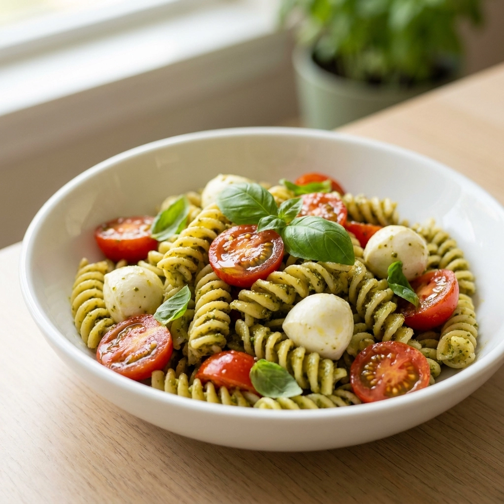 The Ultimate Pesto Caprese Pasta Salad | Easy Summer Pasta Salad Recipe