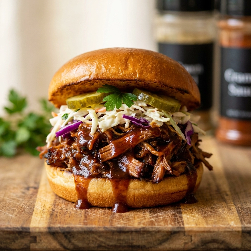 Tender BBQ Pulled Pork Sandwiches Recipe Slow Cooker | Easy Crockpot Pork BBQ