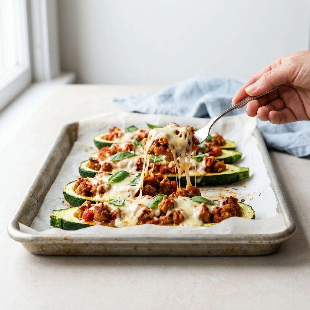 Sausage Stuffed Zucchini Boats | Easy Low Carb Dinner Recipe