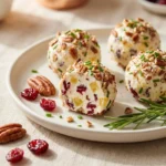 Mini Pineapple Cranberry Cheese Balls | Easy Holiday Party Appetizer Recipe
