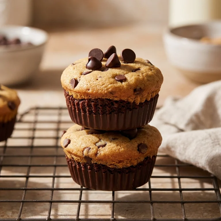 Peanut Butter Chocolate Chip Cookie Cups | Easy Peanut Butter Cookie Dessert