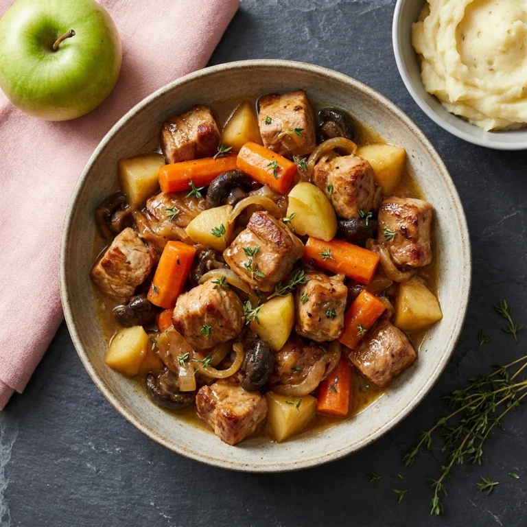Cozy Pork and Apple Casserole with a Golden Crust | Easy Autumn Dinner Ideas