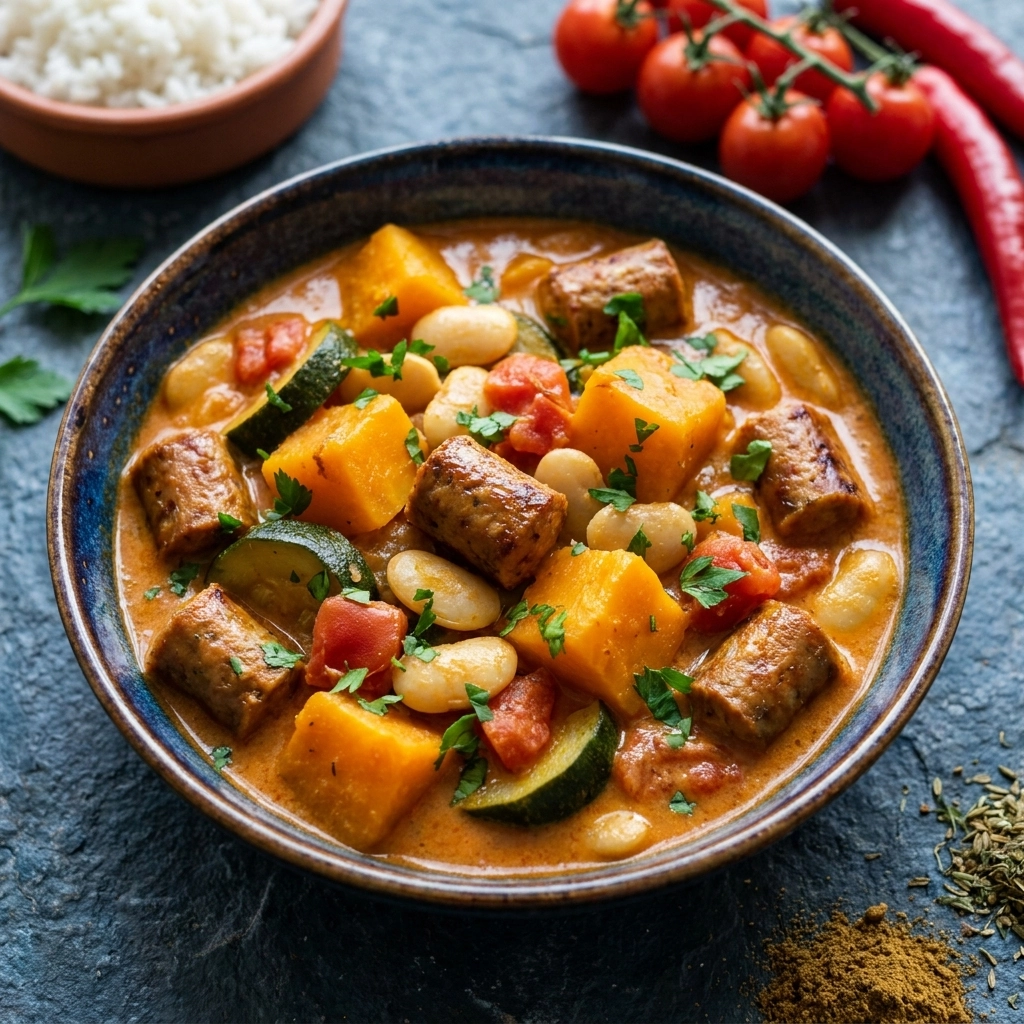 Creamy Pumpkin Tofu Curry: A Cozy Autumn Hug in a Bowl | Vegan Pumpkin Curry Recipe