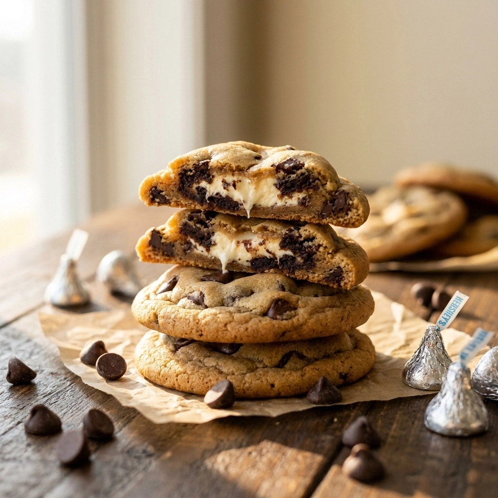 Cheesecake-Stuffed Chocolate Chip Cookies | Easy Gourmet Dessert Recipe recipe
