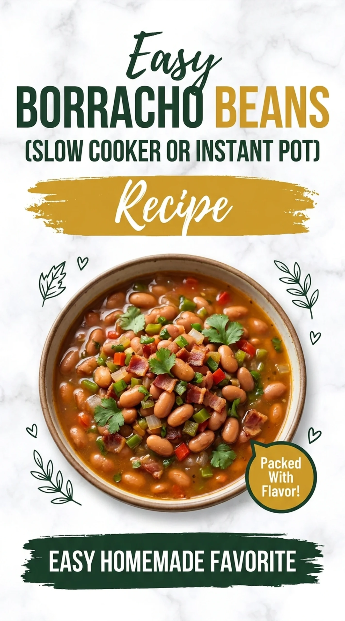 Borracho Beans (Slow Cooker Or Instant Pot) | Easy Mexican Drunk Beans Recipe recipe