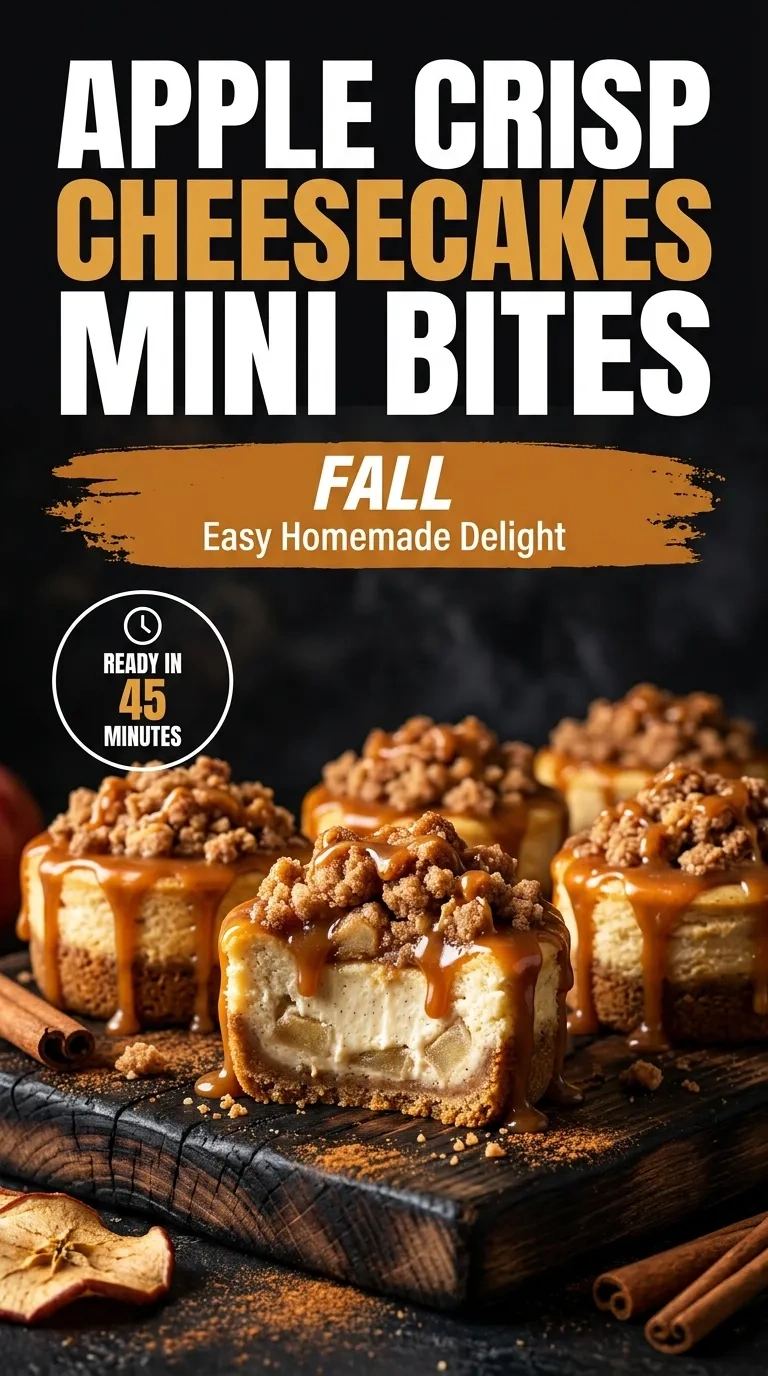 Apple Crisp Mini Cheesecakes For A Fall Dessert Delight | Easy Autumn Treats recipe