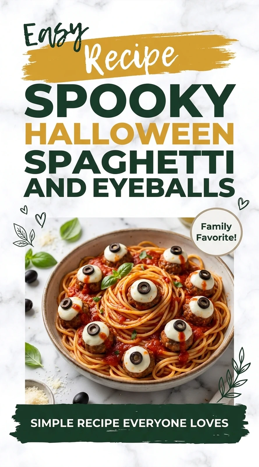 Spooky Halloween Spaghetti and Eyeballs | Easy Halloween Dinner Idea for Kids recipe
