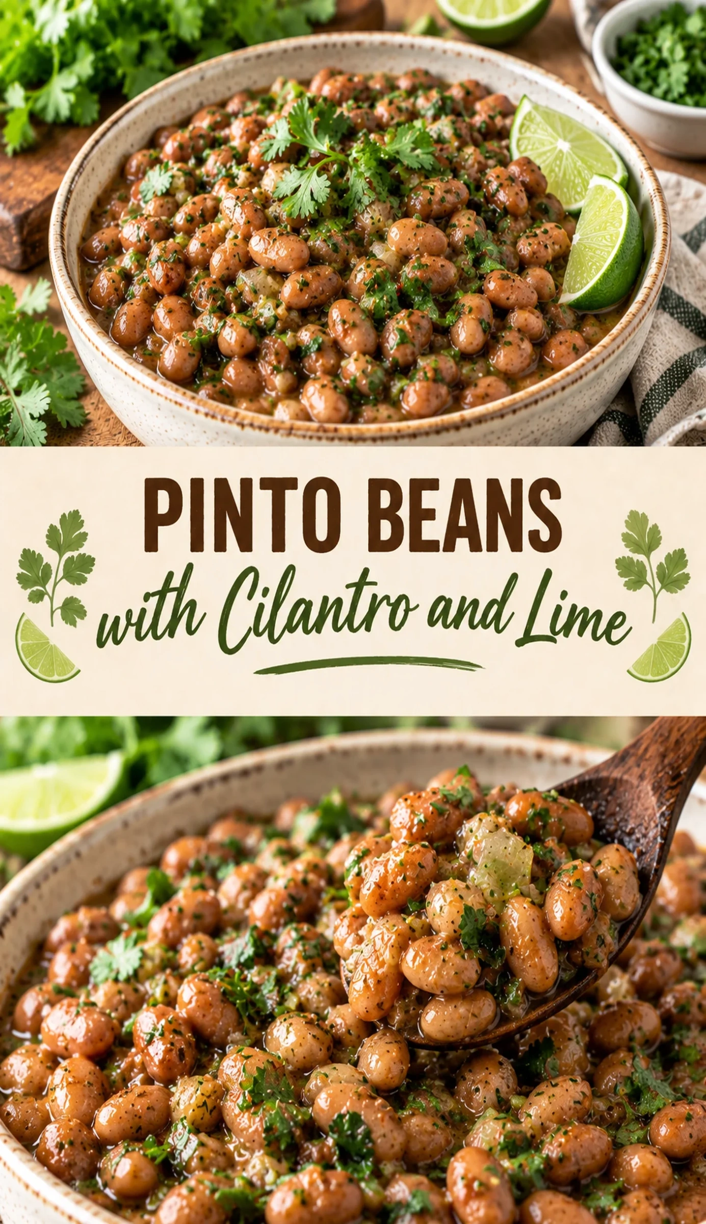 Pinto Beans with Cilantro and Lime | Zesty Mexican Side Dish Recipe recipe
