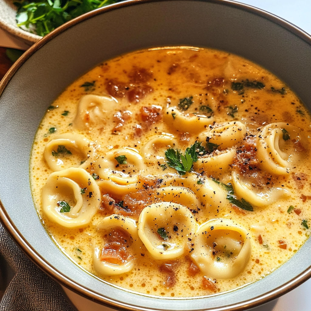 Comforting Flavorful Creamy Tortellini Soup Recipe recipe