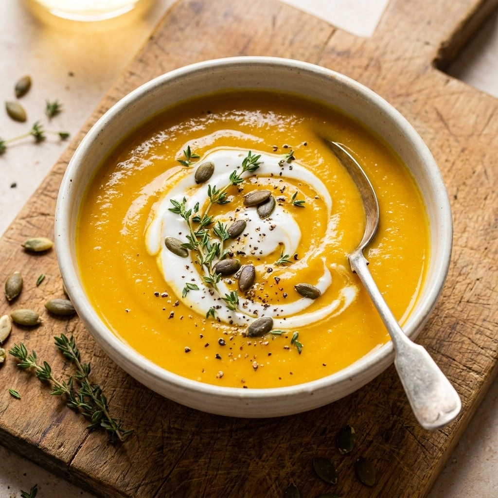 Creamy Pumpkin Soup with Coconut Milk | Easy Vegan Fall Soup Recipe recipe
