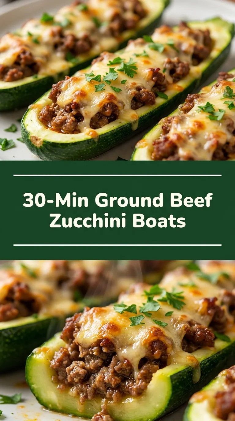 30-Min Ground Beef Zucchini Boats (Healthy & Delicious) Recipe | Low Carb Dinner Ideas recipe