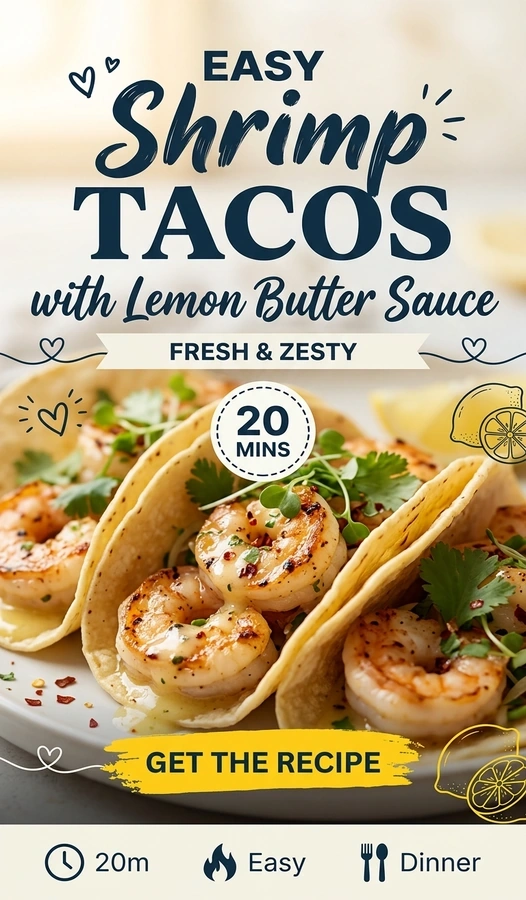 Shrimp Tacos with Lemon Butter Sauce | Easy Seafood Taco Dinner Recipe recipe