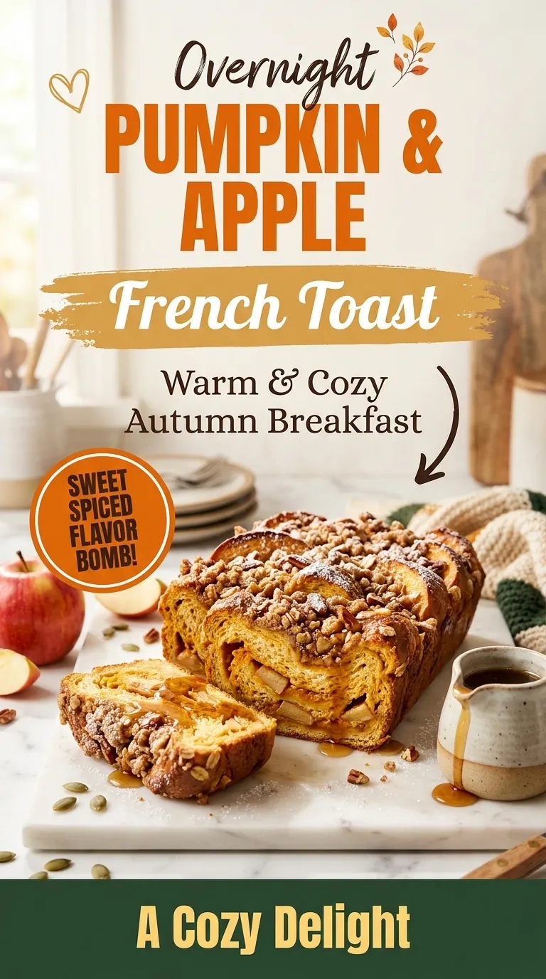 Overnight Pumpkin and Apple French Toast: A Cozy Delight | Fall Breakfast Ideas recipe