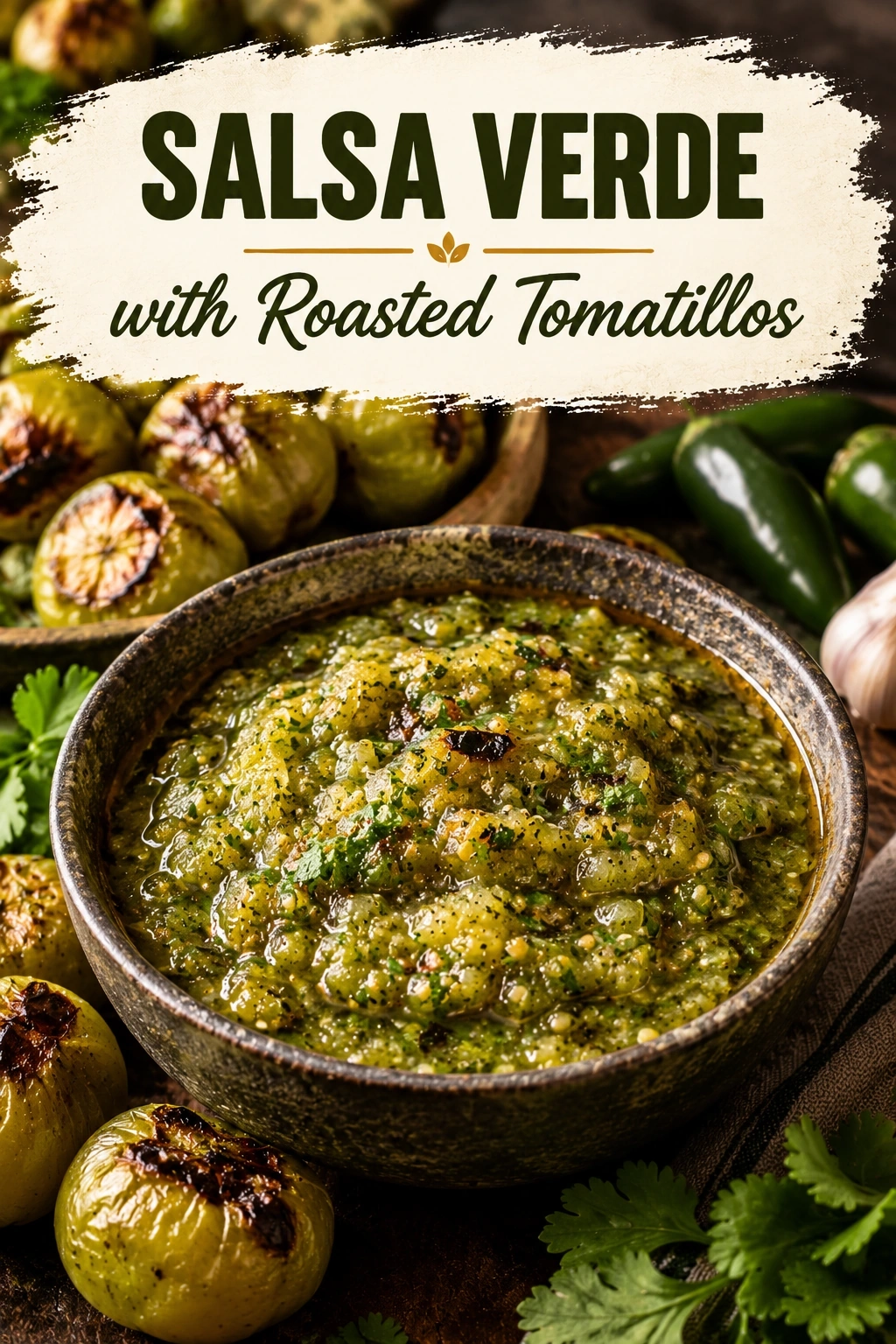 Salsa Verde with Roasted Tomatillos | Easy Homemade Mexican Green Sauce recipe