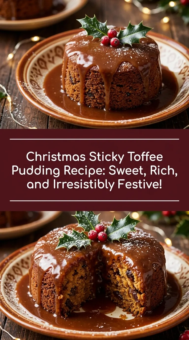 Christmas Sticky Toffee Pudding Recipe: Sweet, Rich, and Irresistibly Festive! | Easy Holiday Dessert recipe